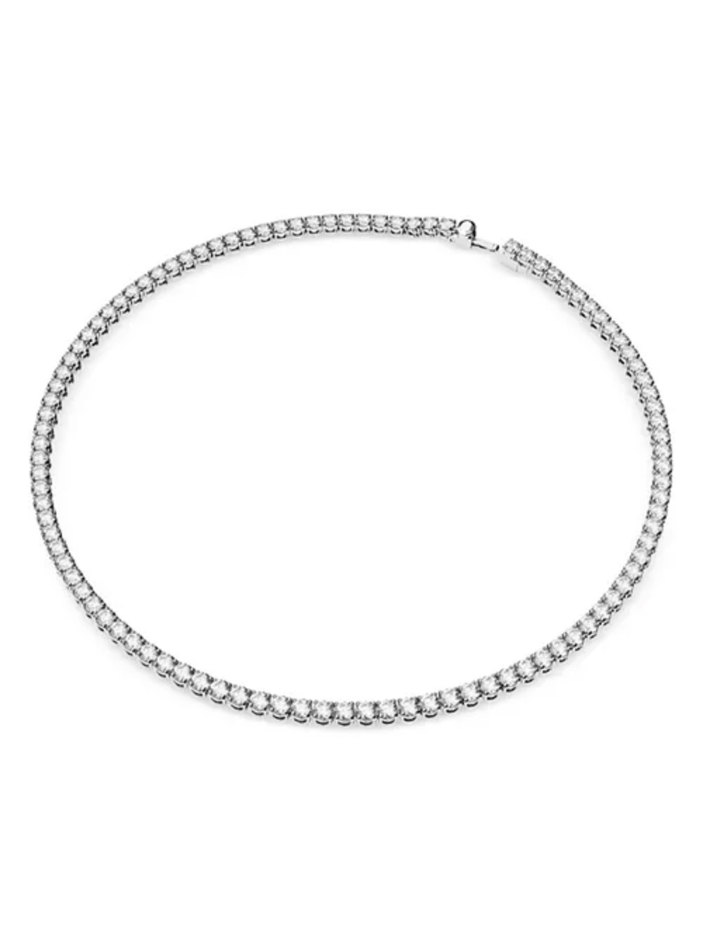Swarovski Crystal Silver Tennis Necklace